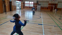 활동모습<배드민턴<23학년도까지 방과후학교<늘봄학교<이리북초등학교 이리북초등학교