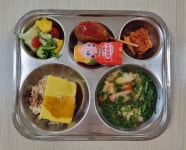 오늘의 식단사진<급식실<알림방<송정초등학교 송정초등학교