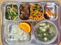 식단사진<급식실<알림마당<옥현중학교 옥현중학교