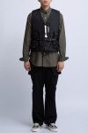 E-1(2934) VEST BLACK - 스컬프스토어 스컬프스토어