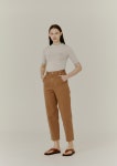 GARMENT DYED HIGHRISE JEAN - MOCHA COTTON - 스컬프스토어 스컬프스토어