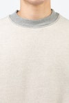 12/-SWT KNIT REVERSIBLE ELBOW RIP SWT(SMILIE PATCH) NATURAL/GREY - 스컬프스토어 스컬프스토어
