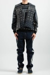 (23SS) 30/-SWT KNIT BANDANNA KESA PARKA BLACK - 스컬프스토어 (23SS) 30/-SWT KNIT BANDANNA KESA PARKA BLACK