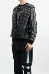 (23SS) 30/-SWT KNIT BANDANNA KESA PARKA BLACK - 스컬프스토어 (23SS) 30/-SWT KNIT BANDANNA KESA PARKA BLACK