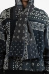 (23SS) 30/-SWT KNIT BANDANNA KESA PARKA BLACK - 스컬프스토어 (23SS) 30/-SWT KNIT BANDANNA KESA PARKA BLACK