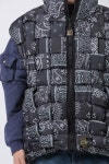 BANDANA PRINT NYLON KEEL-WEAVING VEST BLACK - 스컬프스토어 BANDANA PRINT NYLON KEEL-WEAVING VEST BLACK