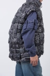 BANDANA PRINT NYLON KEEL-WEAVING VEST BLACK - 스컬프스토어 BANDANA PRINT NYLON KEEL-WEAVING VEST BLACK
