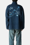 PC KENDO ZIP UP JACKET EMBROIDERY BLUE - 스컬프스토어 PC KENDO ZIP UP JACKET EMBROIDERY BLUE