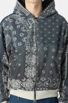 SWT KNIT BANDANNA BIVOUAC HOODED BLOUSON BLACK - 스컬프스토어 SWT KNIT BANDANNA BIVOUAC HOODED BLOUSON BLACK
