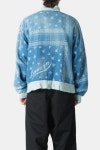 BANDANA DISCHARGE PRINT JACKET INDIGO - 스컬프스토어 BANDANA DISCHARGE PRINT JACKET INDIGO