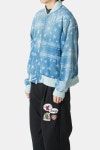 BANDANA DISCHARGE PRINT JACKET INDIGO - 스컬프스토어 BANDANA DISCHARGE PRINT JACKET INDIGO