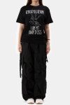(24FW) RHODOLIRION BAND TEE BLACK - 스컬프스토어 (24FW) RHODOLIRION BAND TEE BLACK