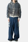 SWT KNIT BANDANNA BIVOUAC HOODED BLOUSON BLACK - 스컬프스토어 SWT KNIT BANDANNA BIVOUAC HOODED BLOUSON BLACK