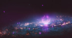 NGC 3079: Galactic bubbles play cosmic pinball with energetic particles