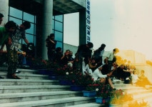 1991년 《금강에서의 국제자연미술전》 개막식 촬영 사진