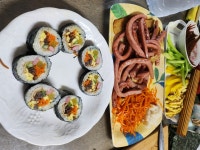 양배추 야채쌈밥.파프리카먀채전..꽃게된장찌게 | 새미네부엌 플랫폼 양배추 야채쌈밥.파프리카먀채전..꽃게된장찌게