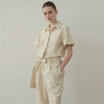 [블랭크03] belted cotton jumpsuit_light beige - 주식회사 서울쇼룸 [블랭크03] belted cotton jumpsuit_light beige