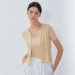 [씨엘로] ROUND RIBBED CARDIGAN YELLOW - 주식회사 패션지오 [씨엘로] ROUND RIBBED CARDIGAN YELLOW