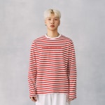 [디어라이프] 로고 스트라이프 롱슬리브 티셔츠 레드 - 주식회사 서울쇼룸 [디어라이프] 로고 스트라이프 롱슬리브 티셔츠 레드