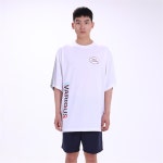 [에이치블레이드] 프론트 앤 백 메가 원피스 티셔츠_화이트 - 주식회사 서울쇼룸 [에이치블레이드] 프론트 앤 백 메가 원피스 티셔츠_화이트