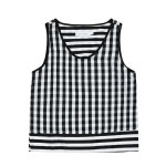 [이제이노리] Black Check Sleeveless Blouse - 주식회사 서울쇼룸 [이제이노리] Black Check Sleeveless Blouse