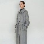[N][리이] WOOL OVERSIZED BELTED LONG COAT GY - 주식회사 패션지오 [N][리이] WOOL OVERSIZED BELTED LONG COAT GY
