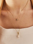 [소수] Curve Point Pearl Layered Necklace 커브 포인트 진주 레이어드 목걸이 - 주식회사 서울쇼룸 [소수] Curve Point Pearl Layered... 