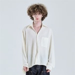 [라멀마메종] WRINKLE KNIT SHIRT IVORY - 주식회사 서울쇼룸 [라멀마메종] WRINKLE KNIT SHIRT IVORY