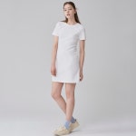 [혜영킴] A-LINE SHORT SLEEVED PK DRESS-white - 주식회사 서울쇼룸 [혜영킴] A-LINE SHORT SLEEVED PK DRESS-white