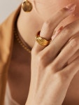 [소수] Silver925 Gold Curve Bold Ring 골드 커브 볼드 반지 - 주식회사 서울쇼룸 [소수] Silver925 Gold Curve Bold Ring 골드 커브... 