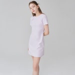 [혜영킴] A-LINE SHORT SLEEVED PK DRESS-light purple - 주식회사 서울쇼룸 [혜영킴] A-LINE SHORT SLEEVED PK DRESS-light purple