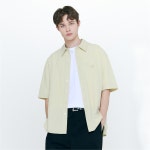 [프라이] 베이직 로고 하프 셔츠(GREEN BEIGE) - 주식회사 서울쇼룸 [프라이] 베이직 로고 하프 셔츠(GREEN BEIGE)