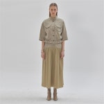 [라이] LIE 라운드 포켓 디테일 하프 자켓 베이지 - 주식회사 패션지오 [라이] LIE 라운드 포켓 디테일 하프 자켓 베이지