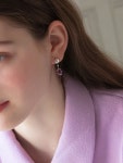 [소수] purple pin Earring 퍼플 핀 귀걸이 - 주식회사 패션지오 [소수] purple pin Earring 퍼플 핀 귀걸이