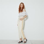 [라이] LIE 데님 믹스 벨트 팬츠 옐로우 - 주식회사 서울쇼룸 [라이] LIE 데님 믹스 벨트 팬츠 옐로우