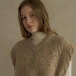 [블랭크03] alpaca cable vest_beige - 주식회사 서울쇼룸 [블랭크03] alpaca cable vest_beige