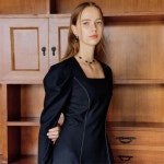 [룩캐스트] BLACK SALLY COLOR STITCH DRESS - 주식회사 서울쇼룸 [룩캐스트] BLACK SALLY COLOR STITCH DRESS