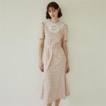 [에프코코로미즈] lace check mermaid dress PK - 주식회사 서울쇼룸 [에프코코로미즈] lace check mermaid dress PK