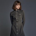 [와이제이] SILVER BUTTON SHIRTS ONE PIECE_GREY - 주식회사 서울쇼룸 [와이제이] SILVER BUTTON SHIRTS ONE PIECE_GREY