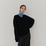 [씨엘로] V-NECK SWEATSHIRT BLACK - 주식회사 패션지오 [씨엘로] V-NECK SWEATSHIRT BLACK