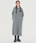 [메타퍼] MET minimal wool knit hood dress gray - 주식회사 서울쇼룸 [메타퍼] MET minimal wool knit hood dress gray