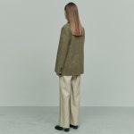 [N][리이] ANGORA SILK HANDMADE JACKET OLIVE - 주식회사 패션지오 [N][리이] ANGORA SILK HANDMADE JACKET OLIVE