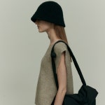 [N][리이] CABLE KNIT WOOL BLEND HAT BLACK - 주식회사 패션지오 [N][리이] CABLE KNIT WOOL BLEND HAT BLACK