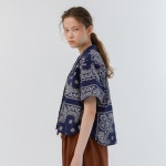 [위티앤험블] Open Collar Shirt (Navy) - 주식회사 서울쇼룸 [위티앤험블] Open Collar Shirt (Navy)