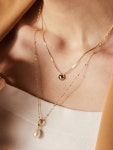 [소수] Curve Point Pearl Layered Necklace 커브 포인트 진주 레이어드 목걸이 - 주식회사 서울쇼룸 [소수] Curve Point Pearl Layered... 