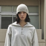 [무아르모아]MO logo knit beanie-beige - 주식회사 서울쇼룸 [무아르모아]MO logo knit beanie-beige