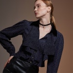 [와이제이] drawing dot blouse_navy - 주식회사 서울쇼룸 [와이제이] drawing dot blouse_navy