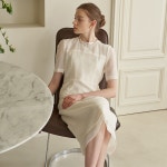 [에프코코로미즈] classic see through layered dress WH - 주식회사 패션지오 [에프코코로미즈] classic see through layered dress WH