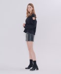 [메타퍼] MET ribbon detail blouse black - 주식회사 서울쇼룸 [메타퍼] MET ribbon detail blouse black