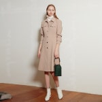 [라이] LIE 컷팅 스티치 디테일 금속 버튼 미드드레스 베이지 - 주식회사 패션지오 [라이] LIE 컷팅 스티치 디테일 금속 버튼 미드드레스 베이지